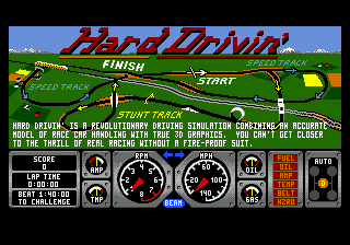 Заставка игры Hard Drivin'